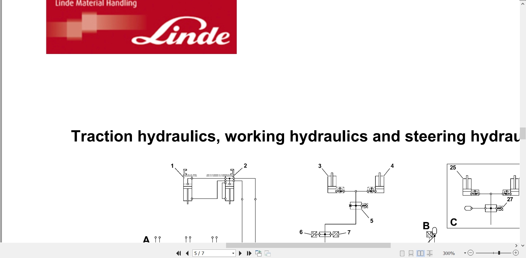 Linde Forklift X1252 01 X20 to E35 Hydraulic Diagrams 12528013601 2021 (2)