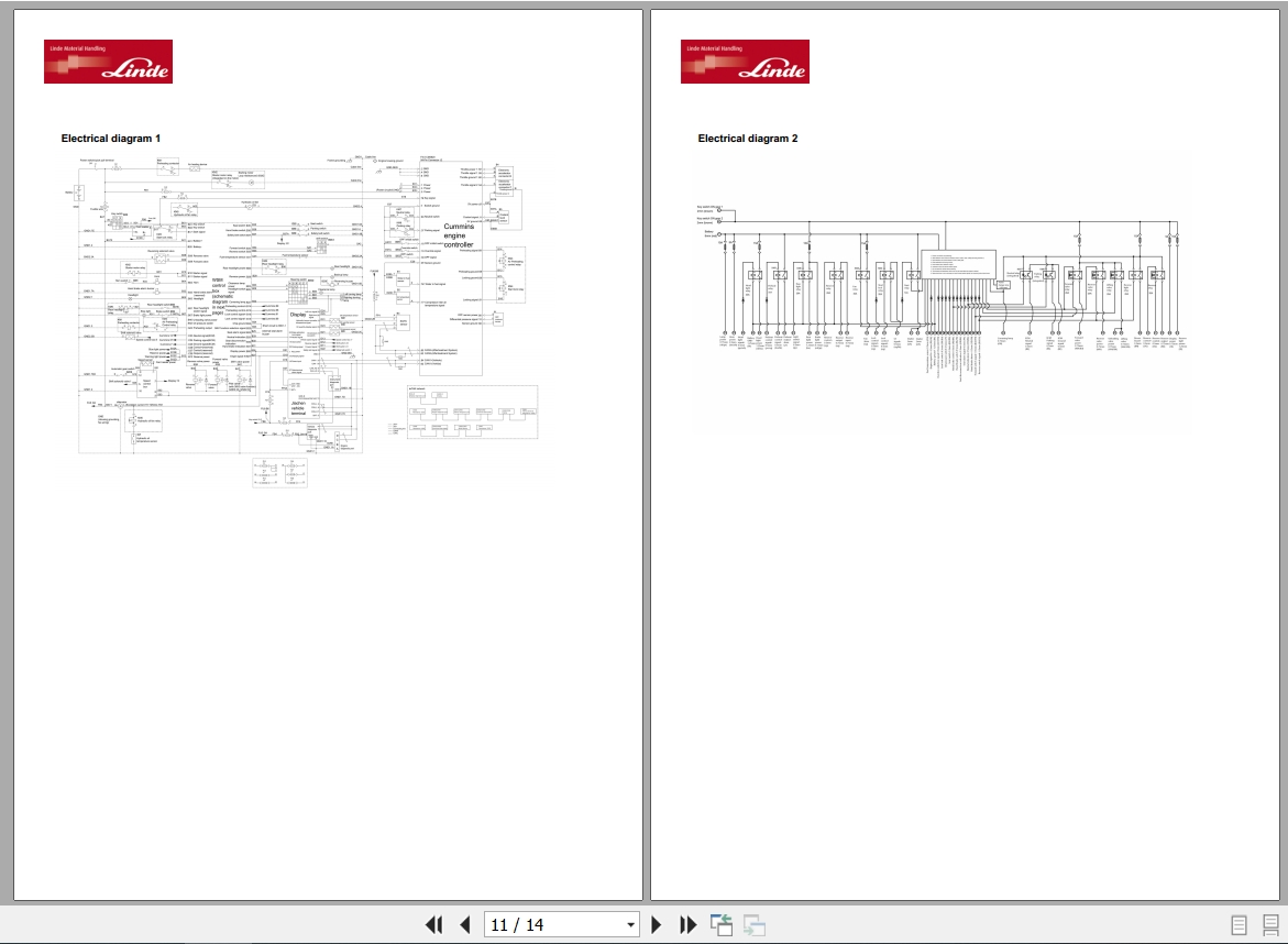 Linde IC Truck HT1408 01 HT100D HT80D Electrical Hydraulic Diagrams 14088013601 2022 (2)