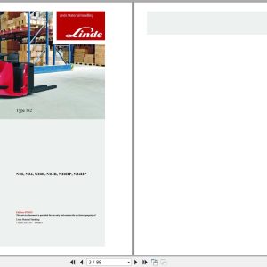Linde Order picker N132 01 N20 to N24HP Electrical Hydraulic Diagrams 1328013601 2015 (1)