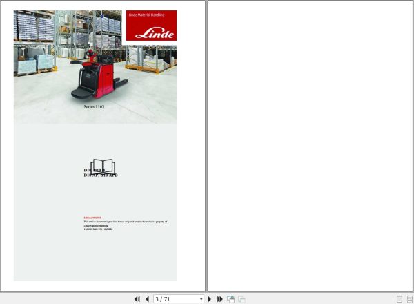 Linde Pallet Stacker D1163 01 D10 D10 Ap D10 Ap B D10Fp Electrical Hydraulic Diagrams 11638013601 2020 (1)