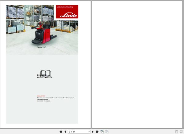 Linde Pallet Stacker D1163 01 D10 D10 Ap D10 Ap B Electrical Hydraulic Diagrams 11638013601 2020 (1)