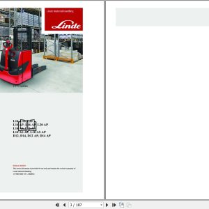 Linde Pallet Stacker L1173 01 L14 to L20AP Electrical Hydraulic Diagrams 11738013601 2021 (1)