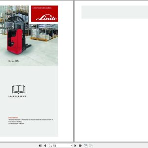 Linde Pallet Stacker L1174 01 L14R to L16RW Electrical Hydraulic Diagrams 11748013651 2020 (1)