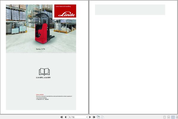 Linde Pallet Stacker L1174 01 L14R To L16Rw Electrical Hydraulic Diagrams 11748013651 2020 (1)