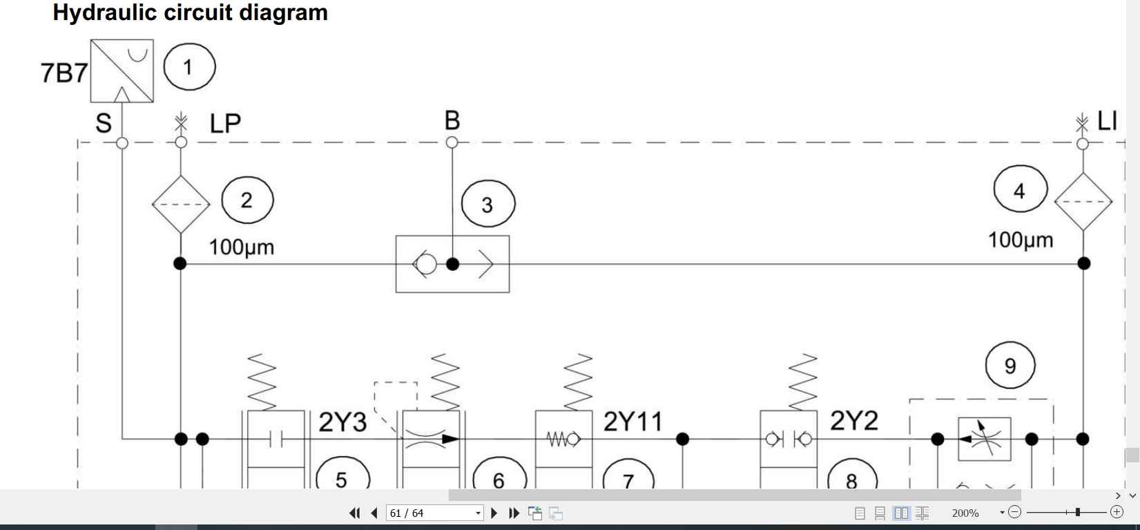Linde Pallet Truck D 1164 01 D12S D12SF Electrical Hydraulic Diagrams 11648013601 2020 (3)