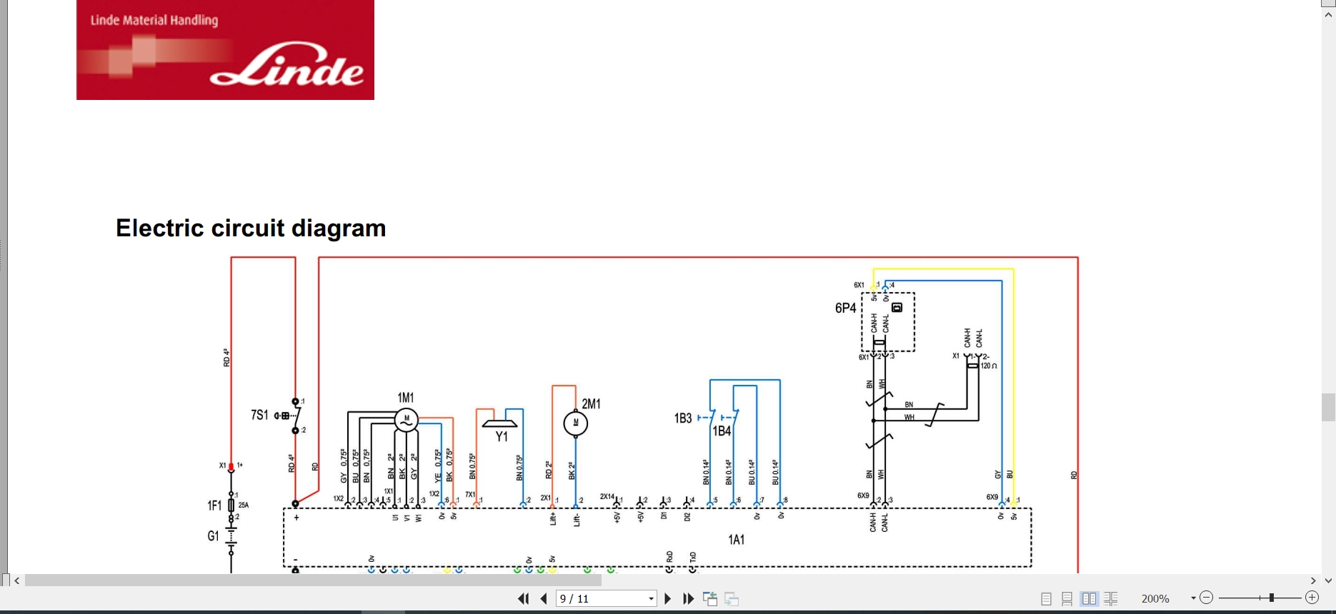 Linde Pallet Truck T1130 01 CiTi Electrical Diagrams 11308013601 2014 (2)
