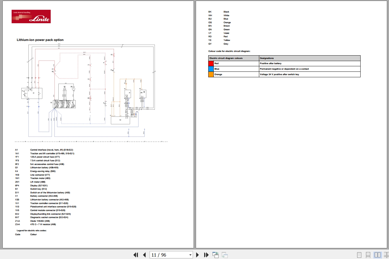 Linde Pallet Truck T1152 01 T16 T16L T18 T20 Electrical Hydraulic Diagrams 11528013601 2021 (2)