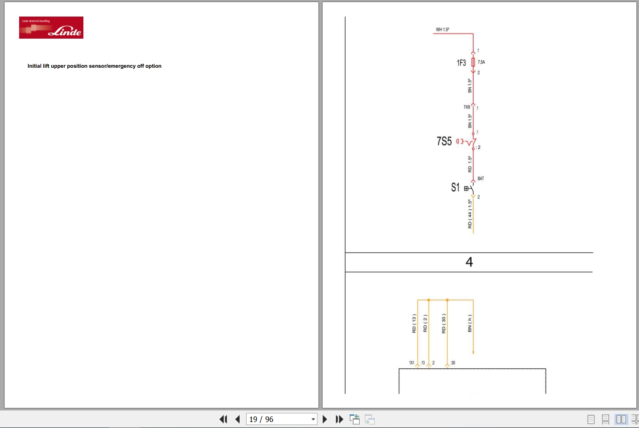 Linde Pallet Truck T1152 01 T16 T18 T20 Electrical Hydraulic Diagrams 11528013601 2021 (2)