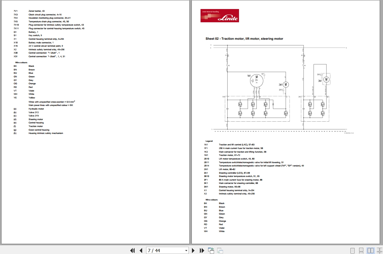 Linde Pallet Truck T131 01 T20 to T30 EX Electrical Hydraulic Diagrams 1318013701 2015 (2)