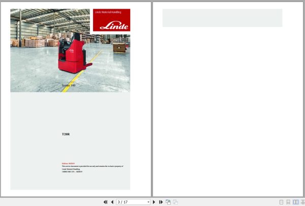 Linde Pallet Truck T140 01 T20R Electrical Hydraulic Diagrams 1408013601 2019 (1)