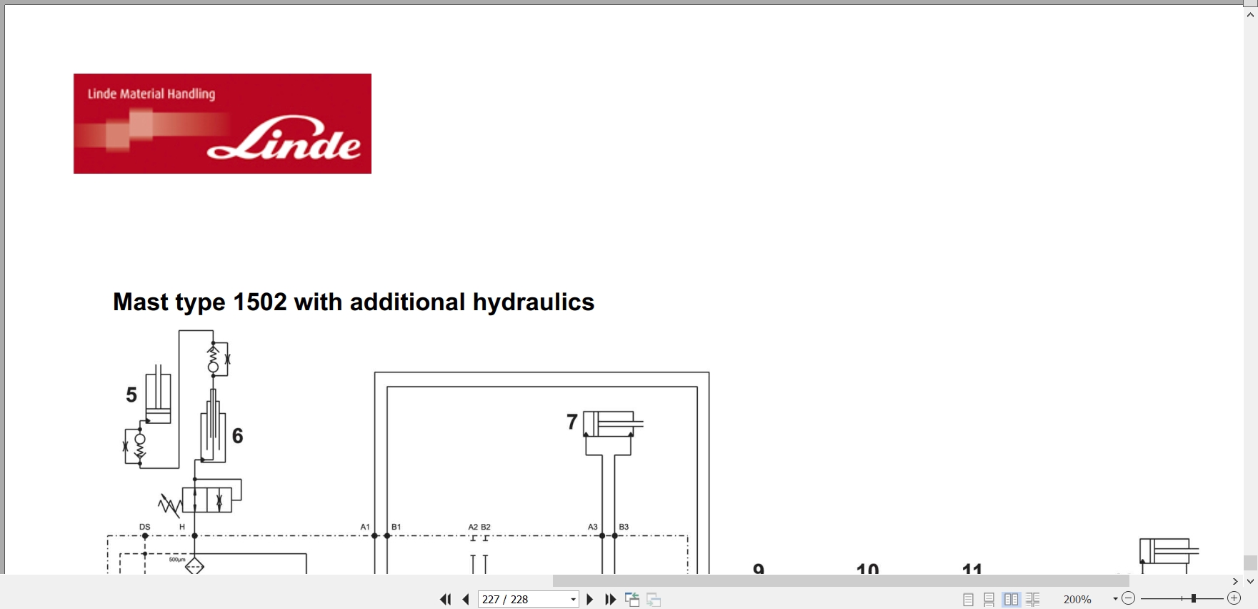 Linde Reach Truck R1120 01 R matic R10 R12 R14 R16 R20 R25 Electrical Hydraulic Diagrams 11208013651 2021 (3)