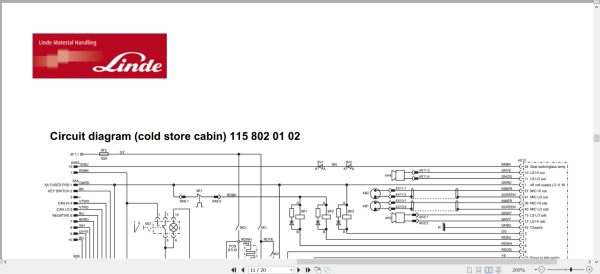 Linde Reach Truck R115 02 R14 To R20N Electrical Hydraulic Diagrams 11580130101 2007 (2)