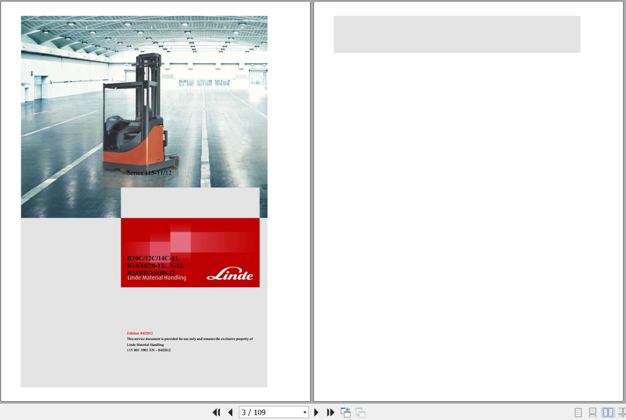 Linde Reach Truck R115 11 R10C R12C R14C Electrical Hydraulic Diagrams 1158013901 2012 (1)