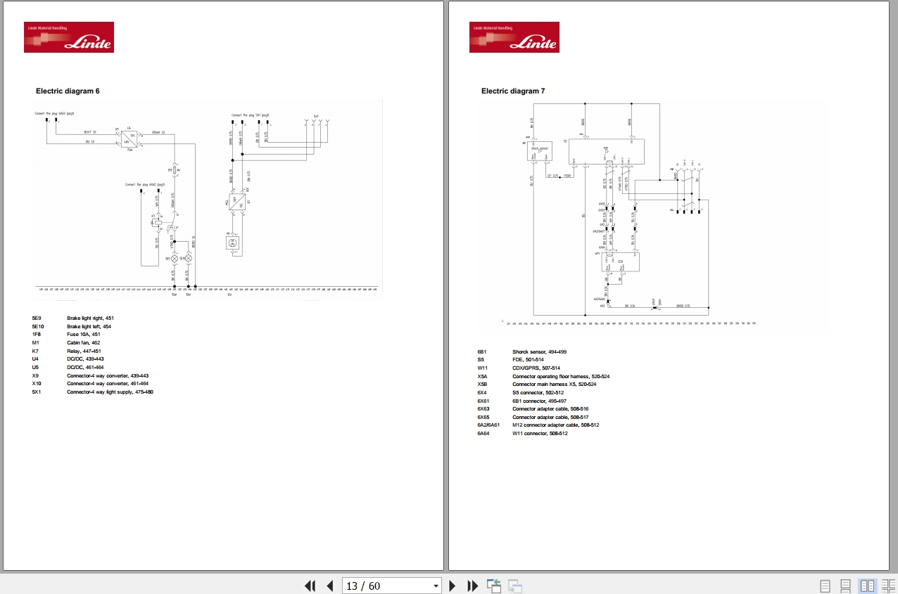 Linde Reach Truck R115 11 R10C R12C R14C Electrical Hydraulic Diagrams 1158013911 2023 (2)