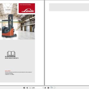Linde Reach Truck R115 12 R14 R16 R20 Electrical Hydraulic Diagrams 1158013911 2021 (1)