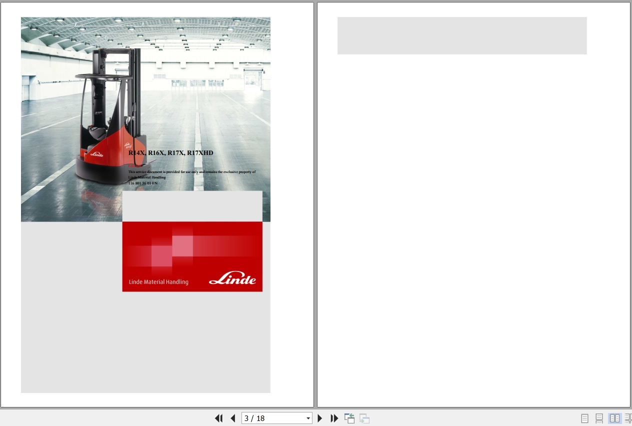 Linde Reach Truck R116 01 R14X R16X R17X R17XHD Electrical Hydraulic Diagrams 1168013601 2007 (1)