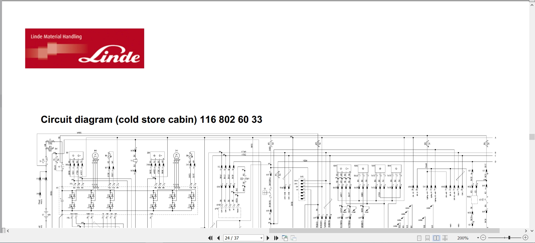 Linde Reach Truck R116 02 R14X R16X R17X R17XHD Electrical Hydraulic Diagrams 1168013701 2009 (2)