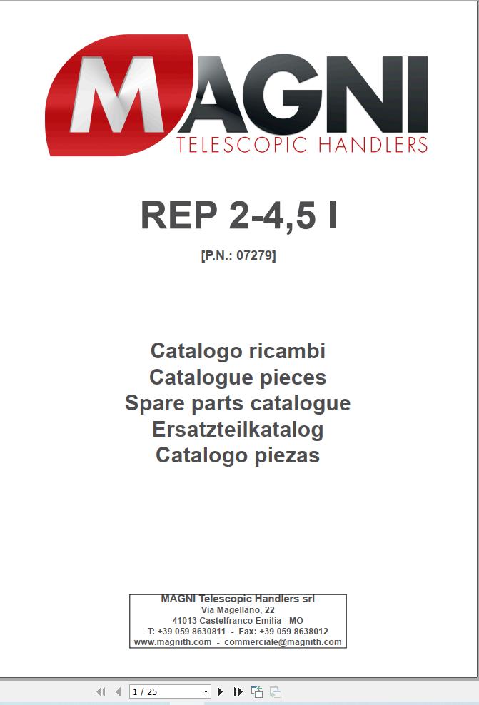 Magni Telehandler REP 2 4.5 I Parts Catalog 07279 (1)