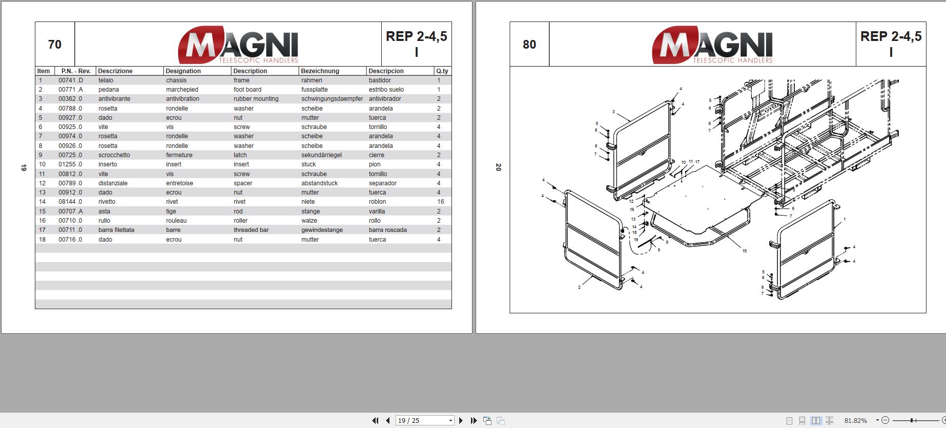 Magni Telehandler REP 2 4.5 I Parts Catalog 07279 (2)