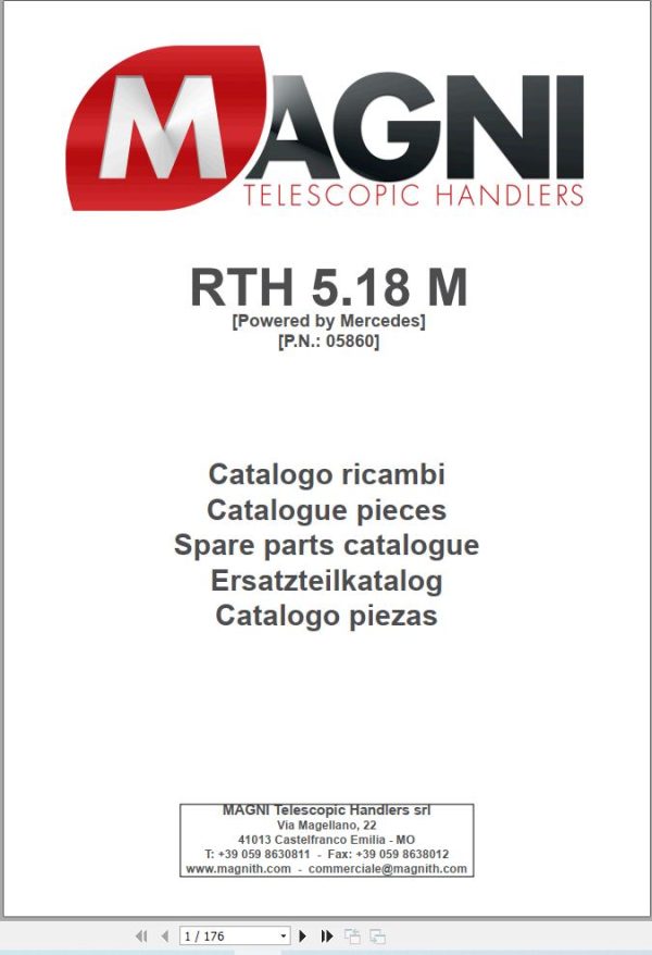Magni Telehandler Rth 5.18 M Parts Catalog 05860 (1)