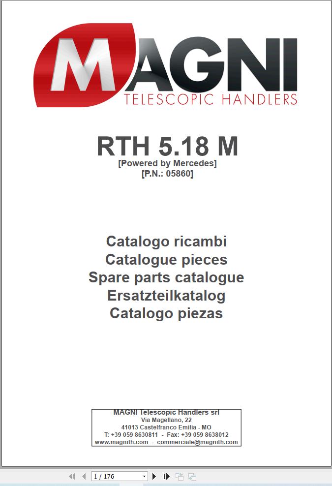 Magni Telehandler RTH 5.18 M Parts Catalog 05860 (1)