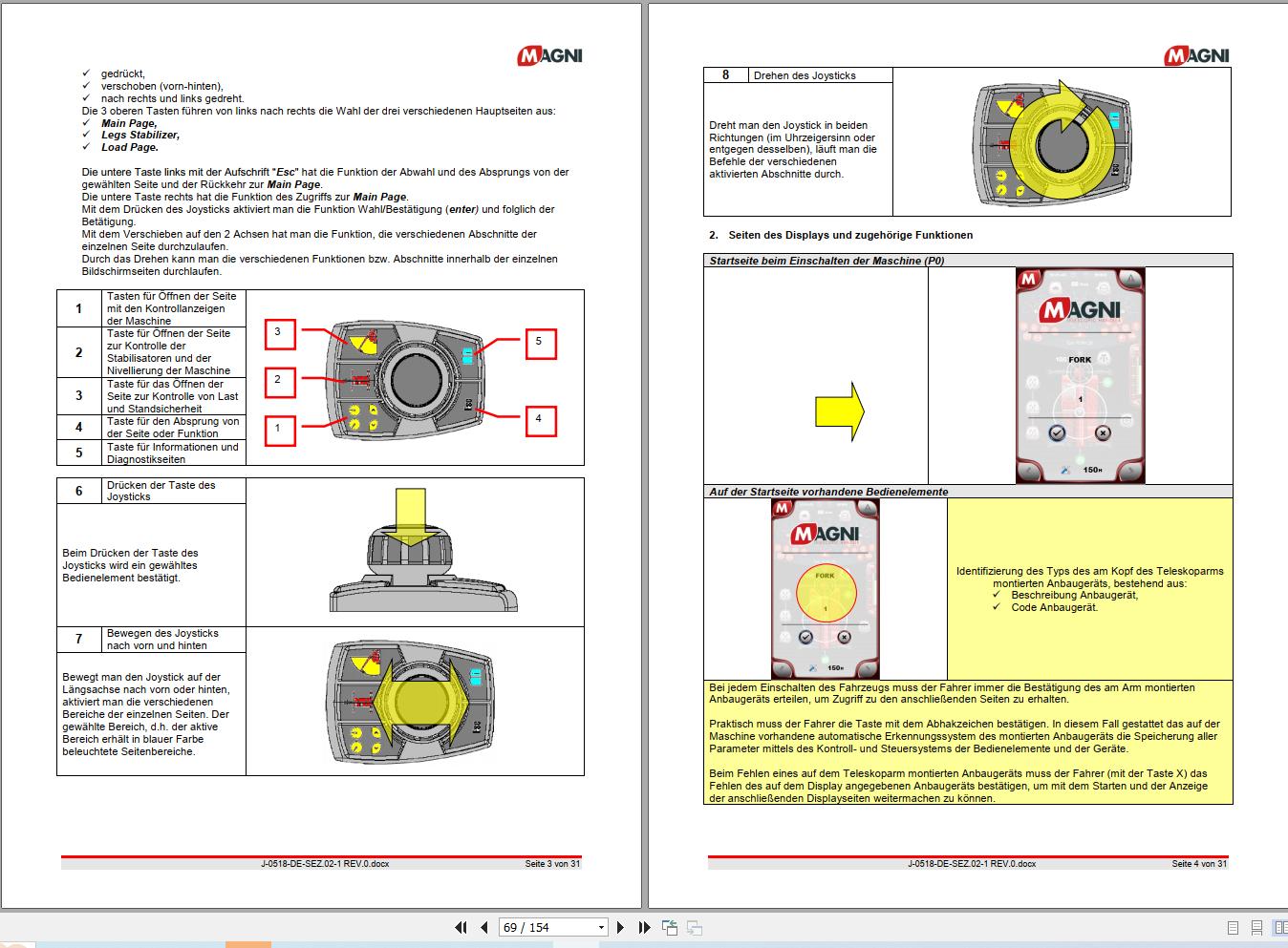 Magni Telehandler RTH 5.18 Operation and Maintenance Manual DE (2)
