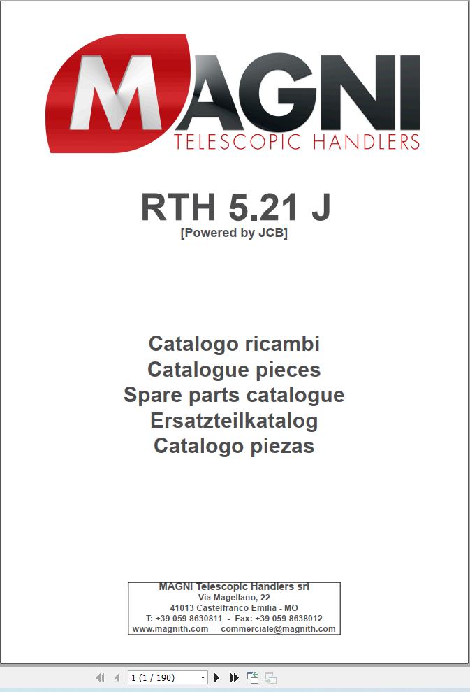 Magni Telehandler RTH 5.21J Parts Catalog (1)