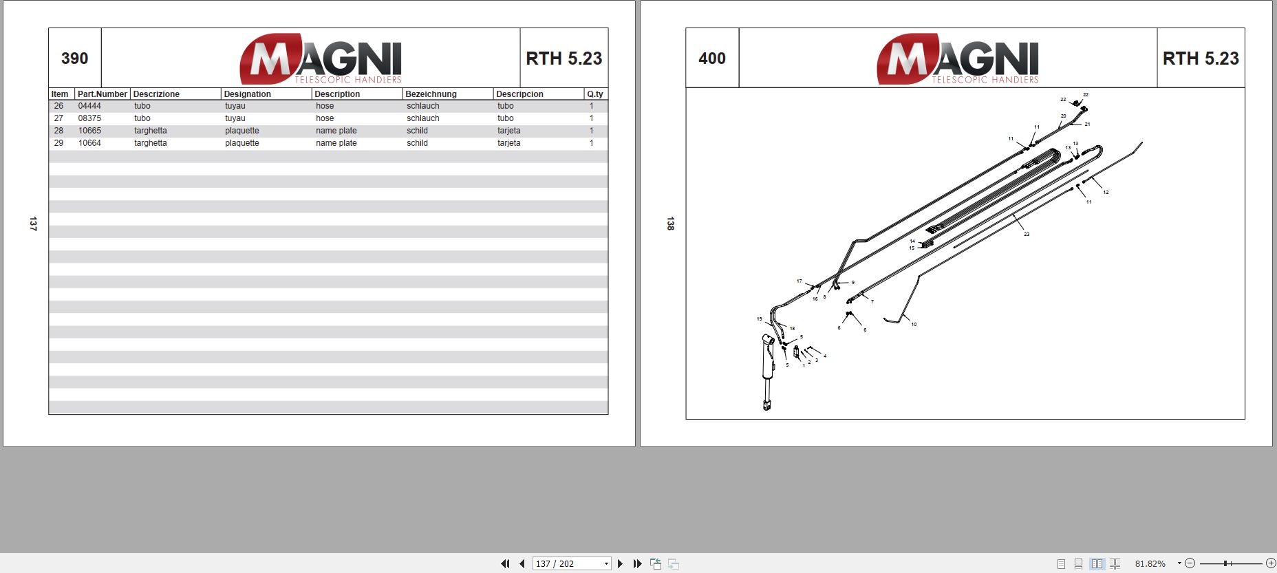 Magni Telehandler RTH 5.23J Parts Catalog (2)