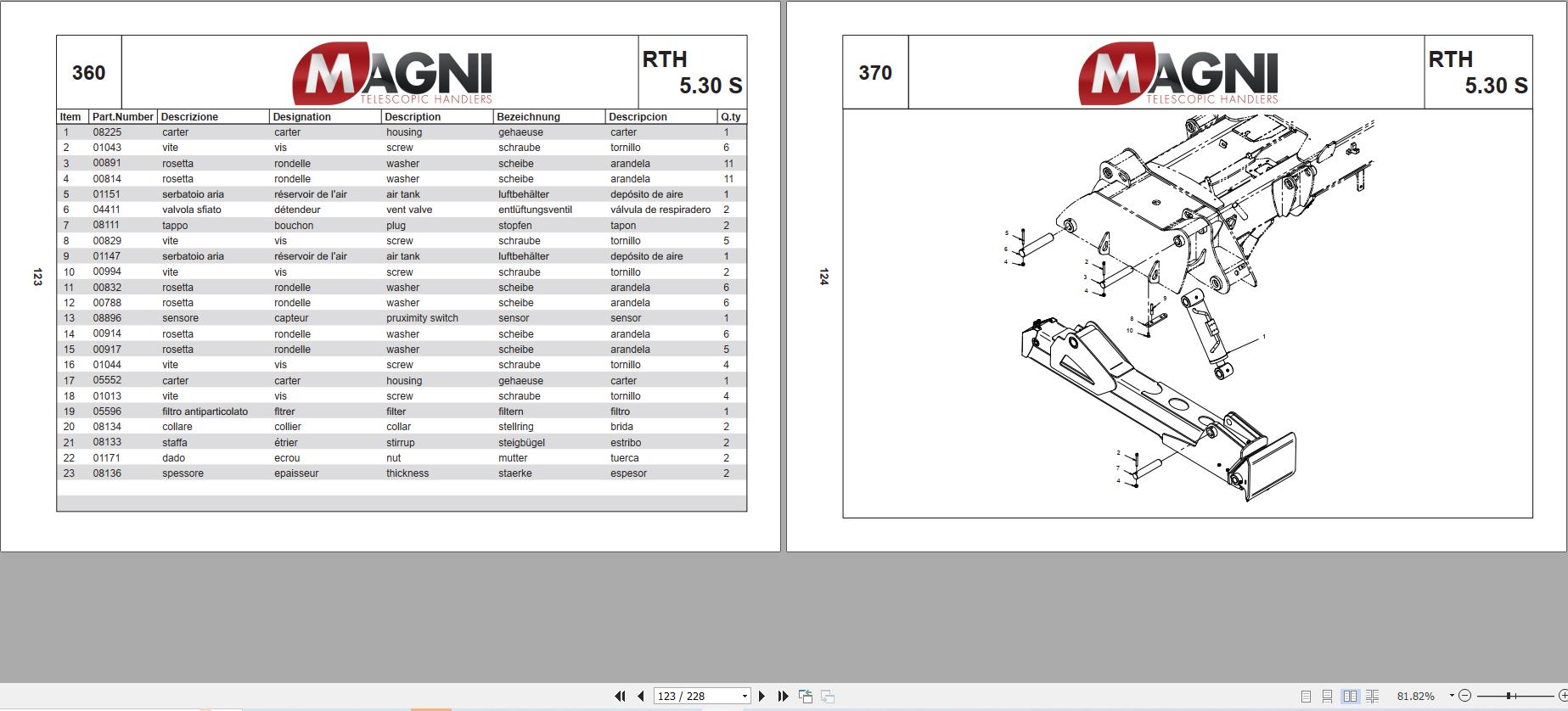 Magni Telehandler RTH 5.30S Parts Catalog 06000 (2)