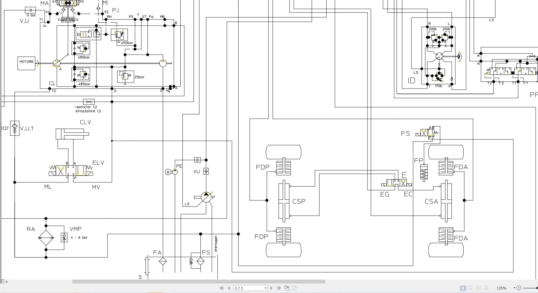 Magni Telehandler RTH5.21 Hydraulic Diagram (2)