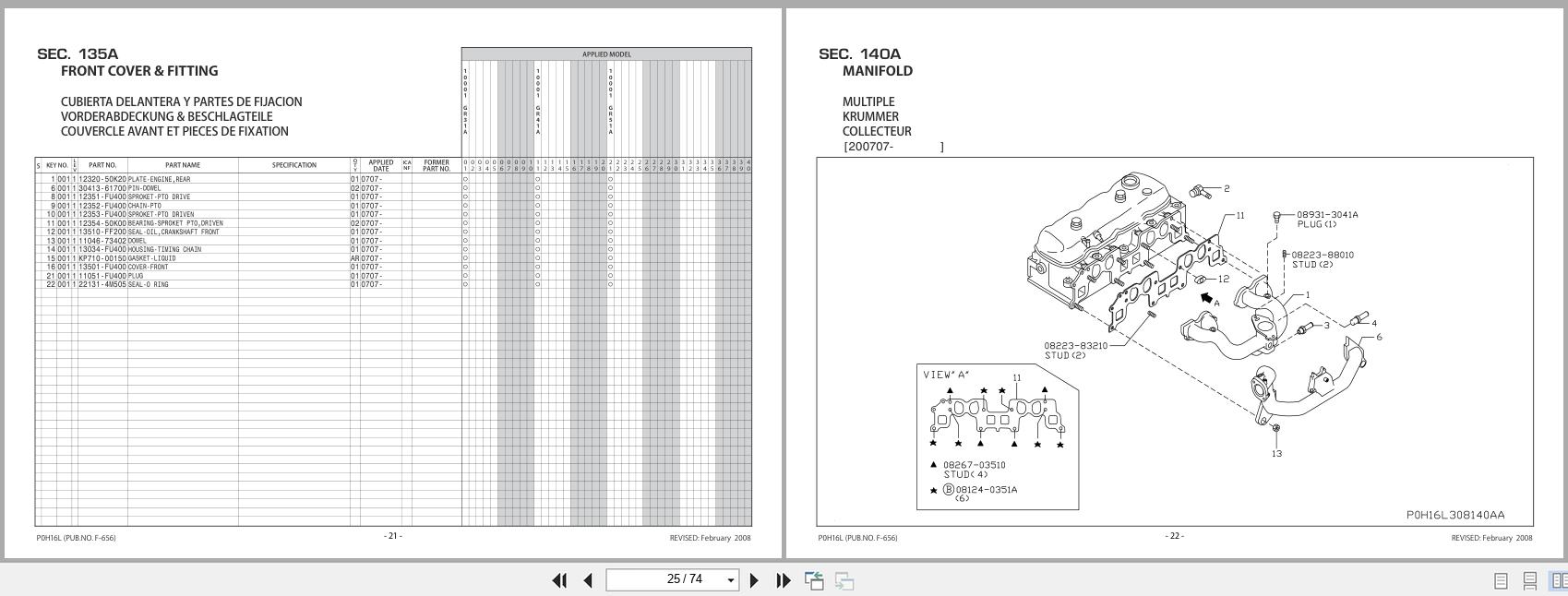 Nissan Engine K15 K21 K25 Parts Catalog 2008 (2)