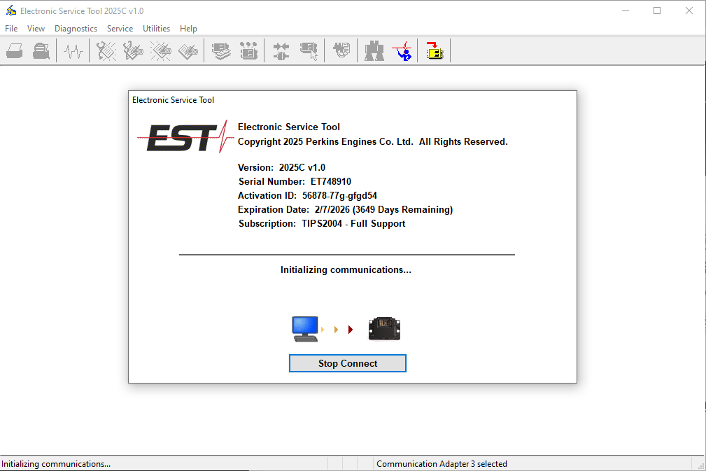 PERKINS EST 2025C Remote Installation 1