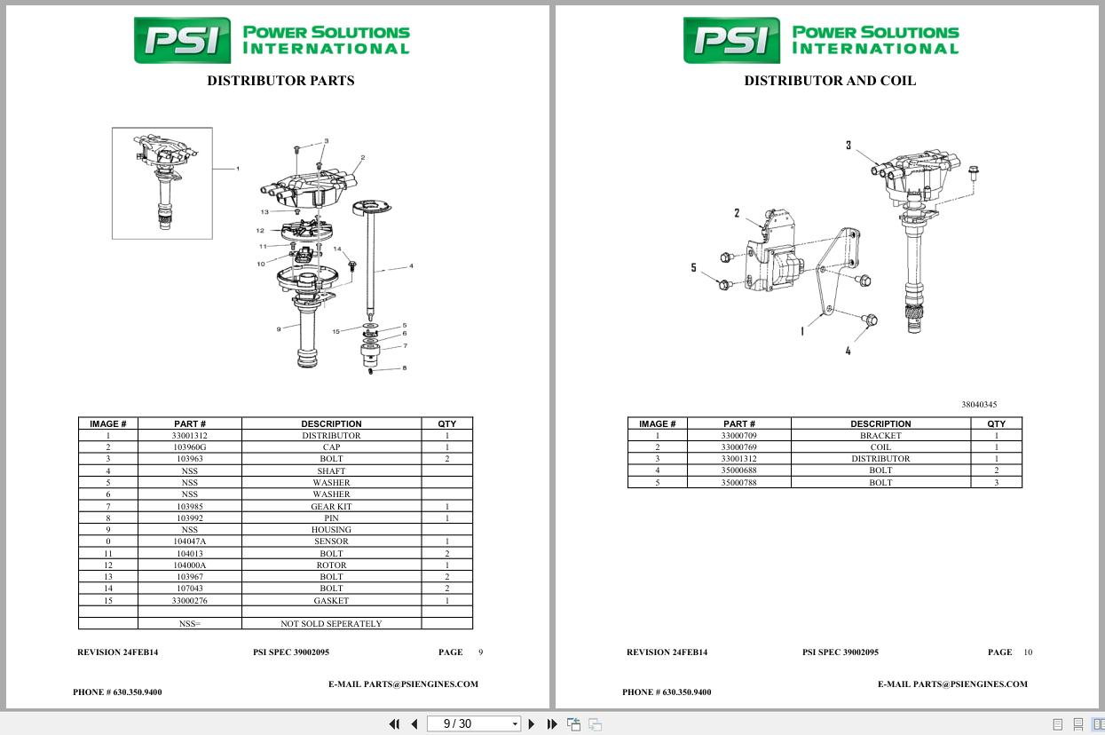 PSI Engine 4.3L Parts Book 39002095 2014 (2)