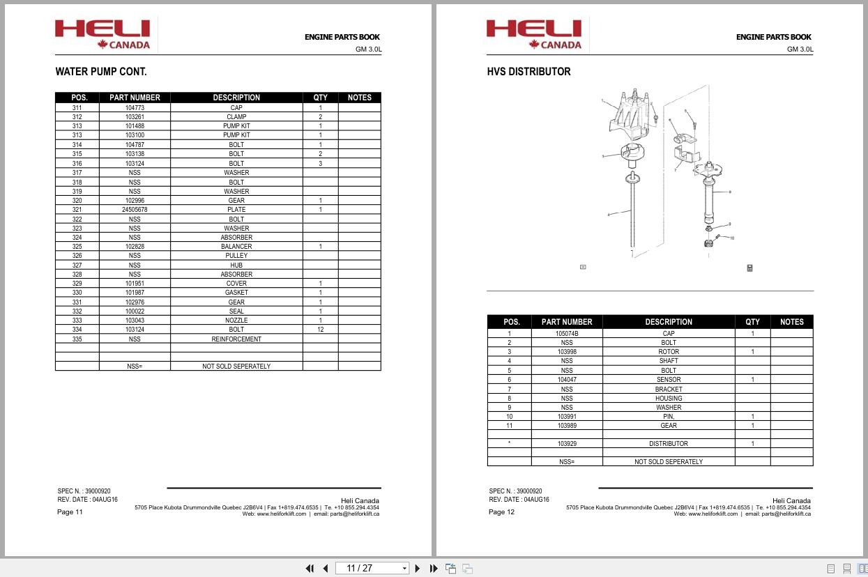 PSI Engine GM 3.0L Parts Book 39000920 2016 (2)