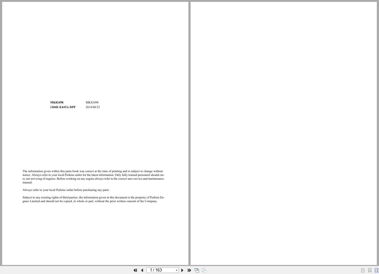 Perkins Engine 1204E E44TA DPF Parts Catalog MK82498 2014 (1)