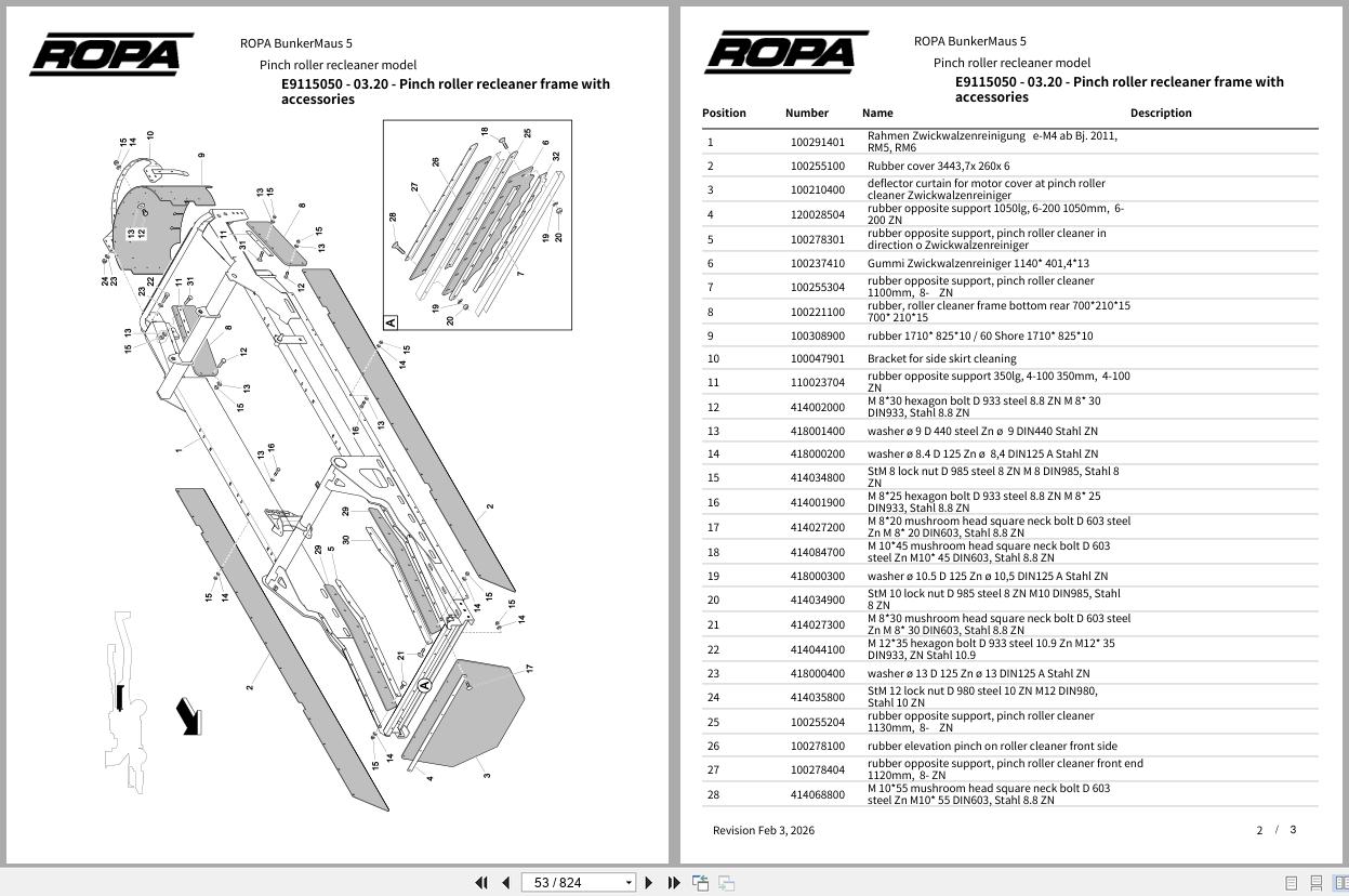 ROPA Harvester BunkerMaus 5 2015 2023 Spare Parts Catalog (2)