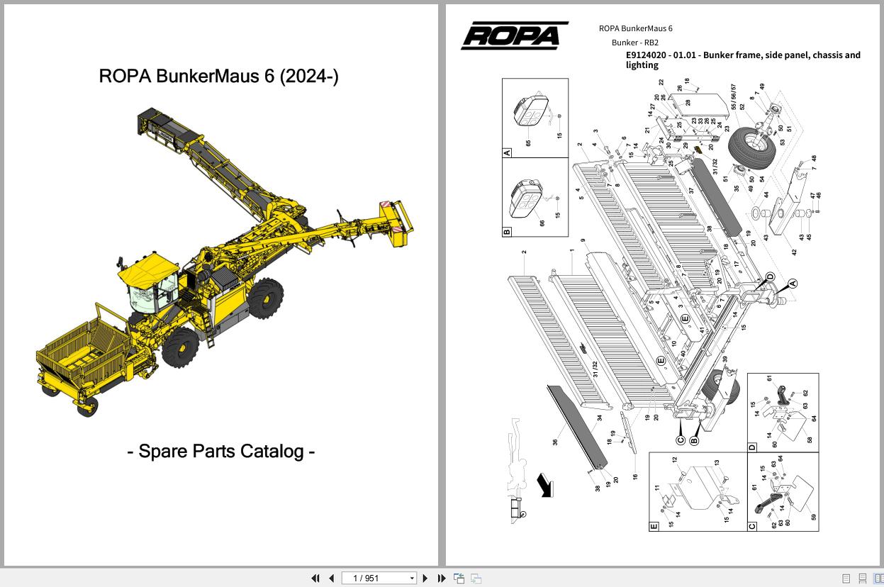 ROPA Harvester BunkerMaus 6 2024 Spare Parts Catalog (1)