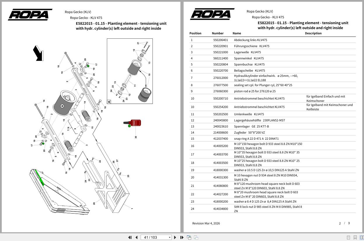 ROPA Harvester Gecko KLV Spare Parts Catalog (3)