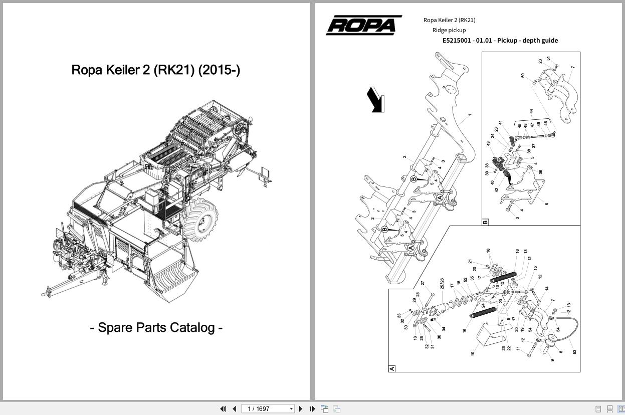 ROPA Harvester Keiler 2 RK21 2015 Spare Parts Catalog (1)