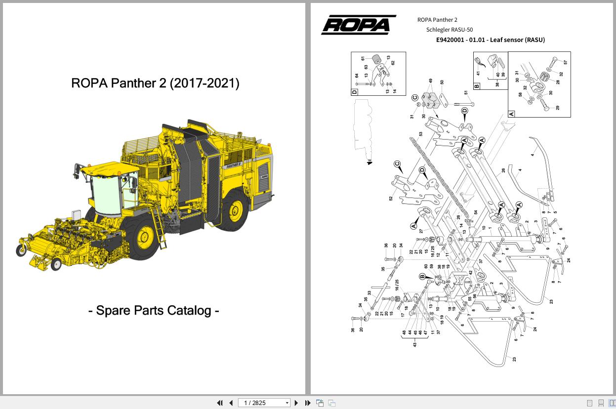 ROPA Harvester Panther 2 2017 2021 Spare Parts Catalog (1)