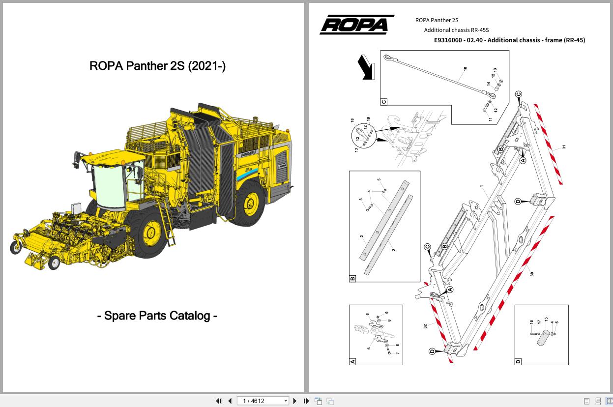 ROPA Harvester Panther 2S 2021 Spare Parts Catalog (1)