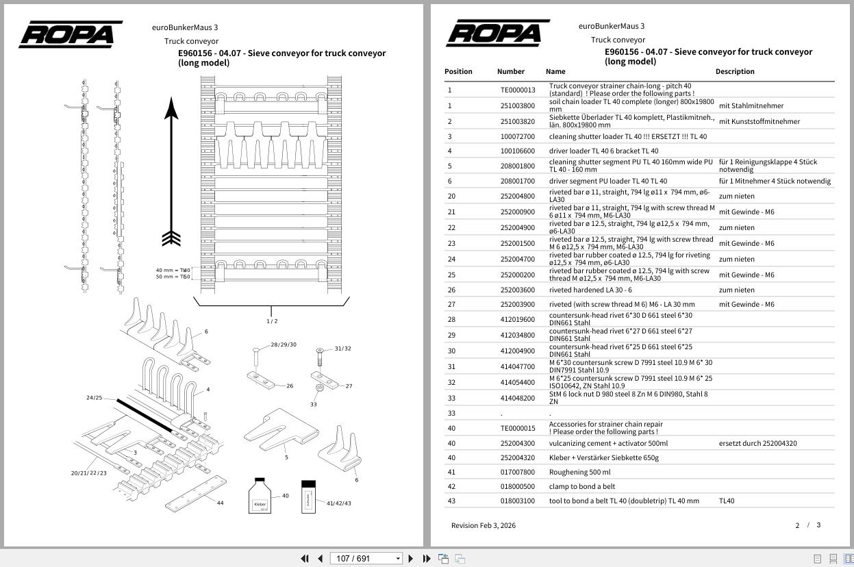 ROPA Harvester euroBunkerMaus 3 2006 2019 Spare Parts Catalog (3)