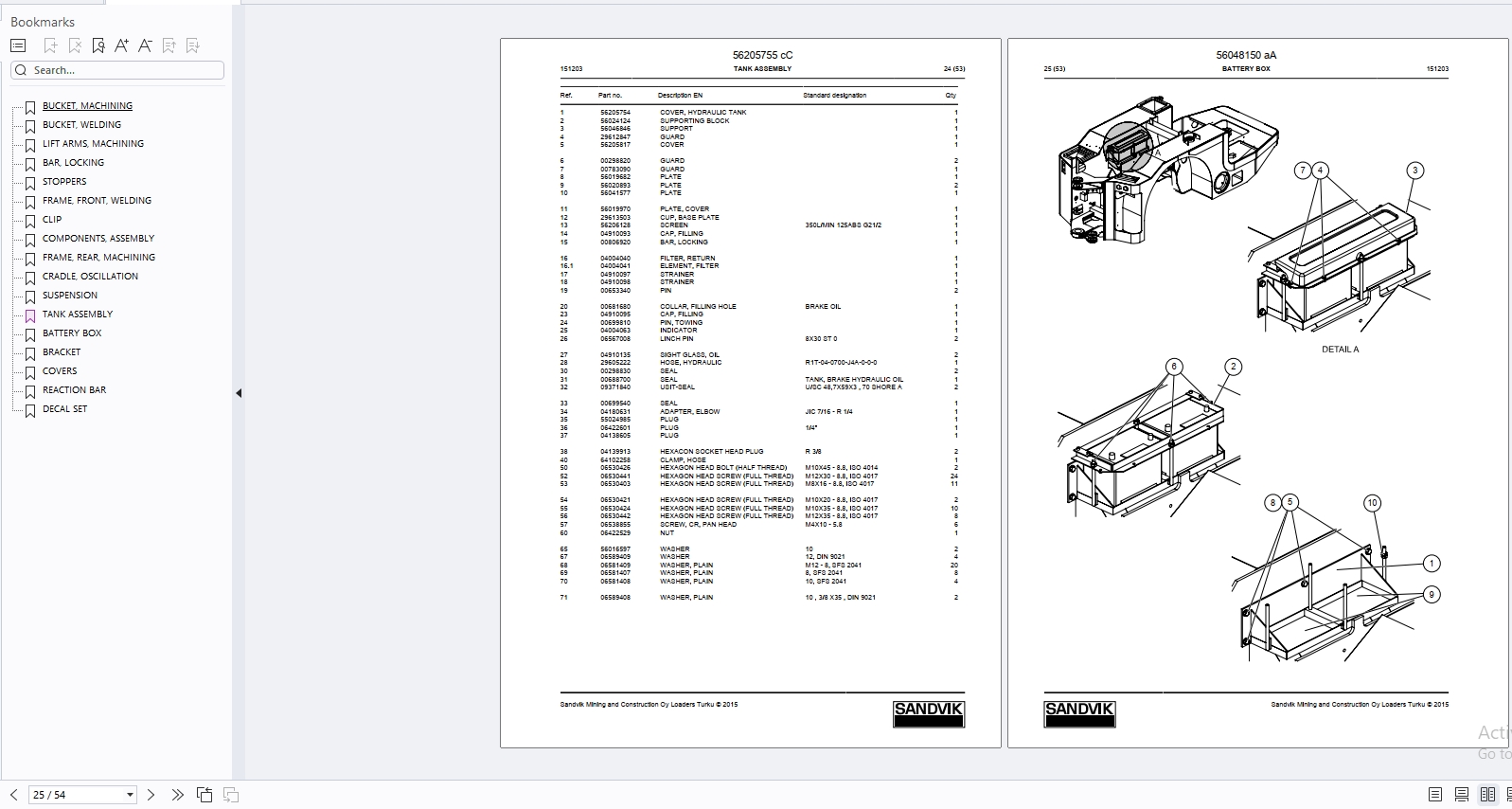 Sandvik Service Maintenance Parts Manuals PDF Collection (3)