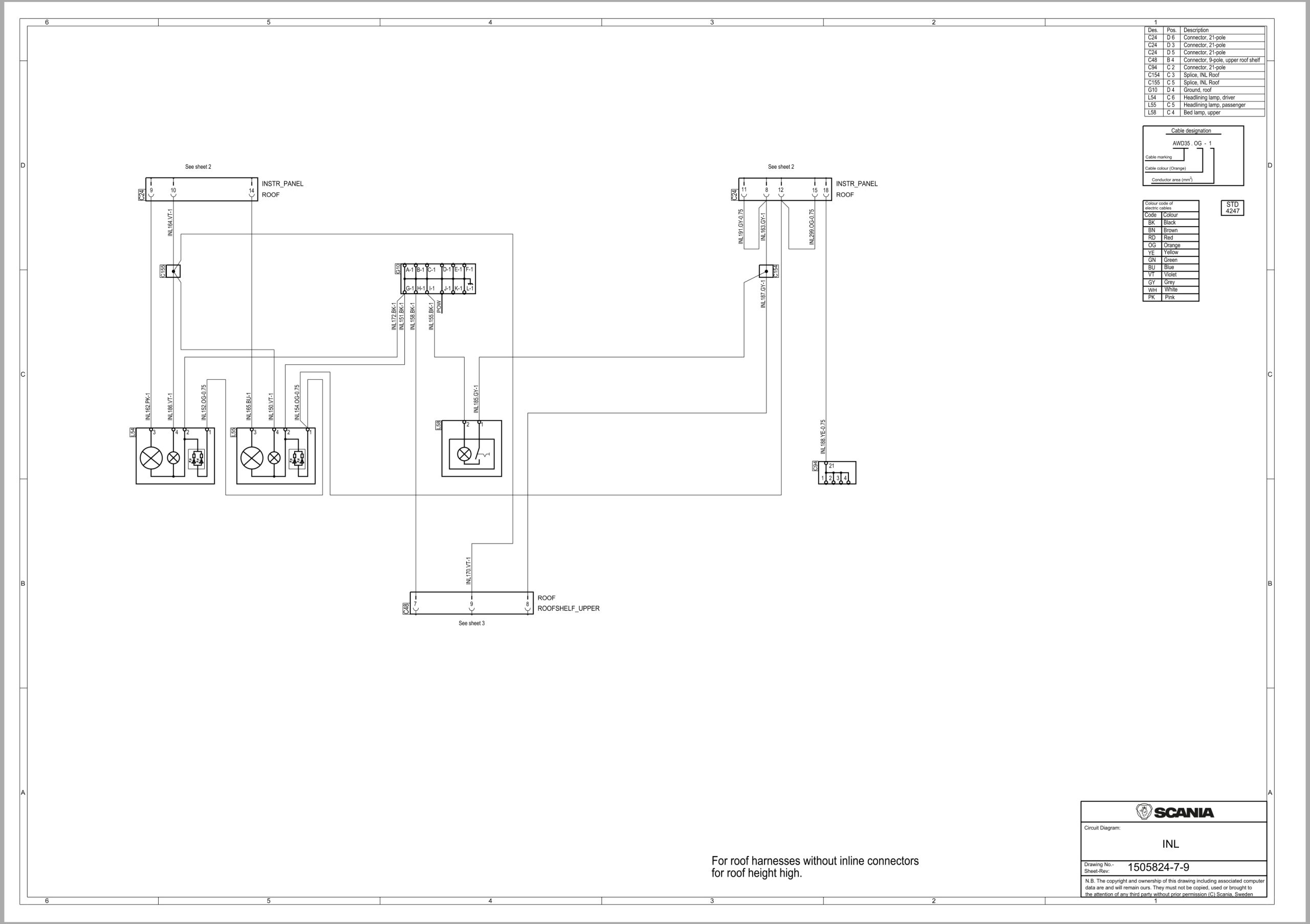 Scania Truck R 250 LA6x2MNA Electrical Schematic (2)
