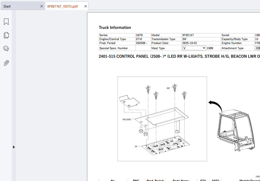 Toyota Forklift 9FBE16T Parts Catalog 2025 (2)