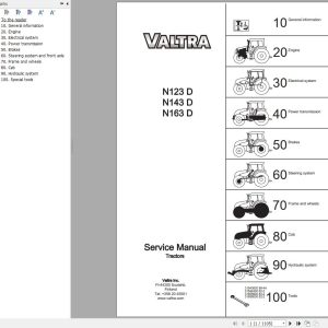 Valtra Tractor N123D N143D N163D Service Manual 39228211 1