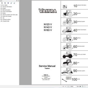 Valtra Tractor N123V N143V N163V Service Manual 39227211 1