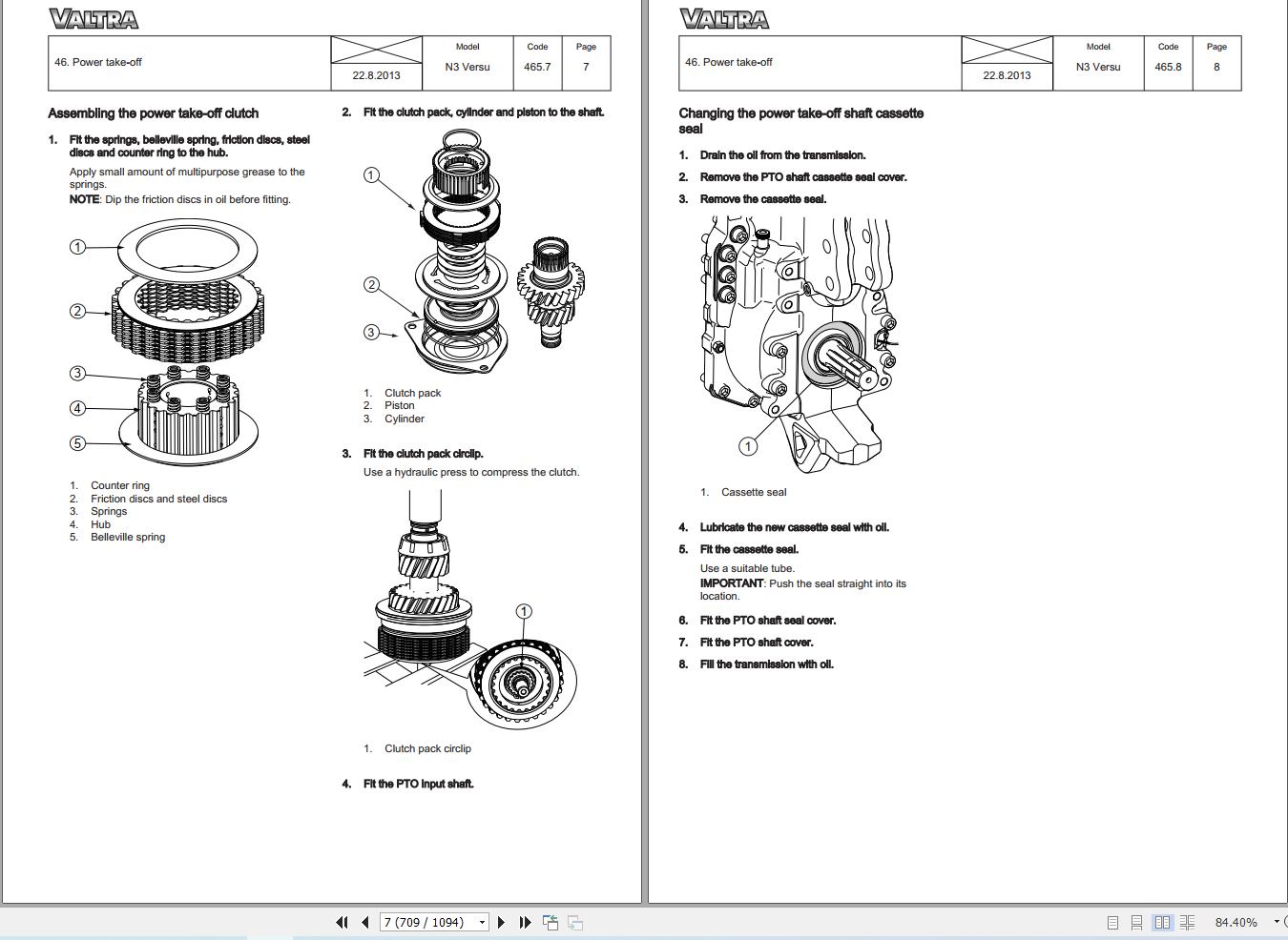 Valtra Tractor N123V N143V N163V Service Manual 39227211 3
