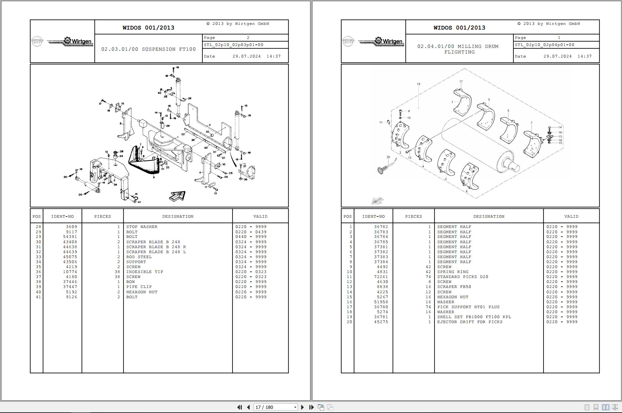 Wirtgen Road Milling Spare Parts Catalog PDF 1.66GB (3)