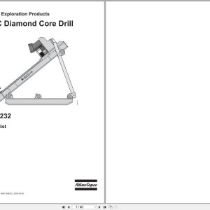 Atlas Copco Diamond Core Drill DIAMEC 232 Parts List 6991500662 2009 1